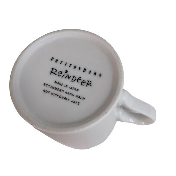 Pottery Barn Reindeer Mug "Donner" Made In Japan 10 Oz Replacement - Picture 2 of 4